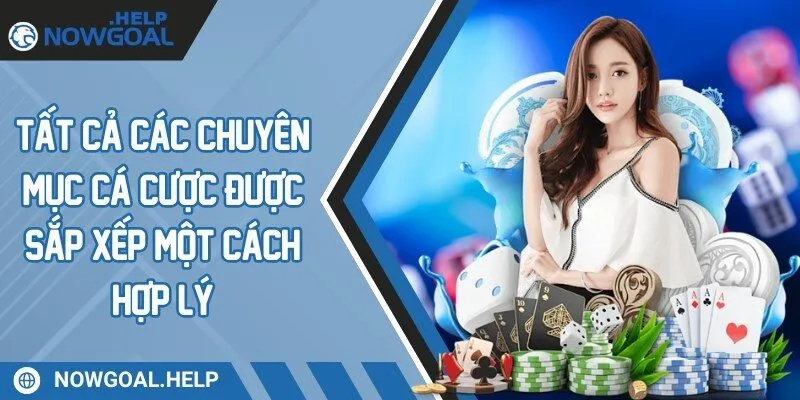 Tất cả các chuyên mục cá cược được sắp xếp một cách hợp lý